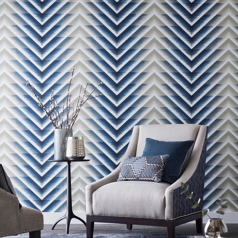 Makalu Wallpaper 111584 by Harlequin in Moonlight Blue